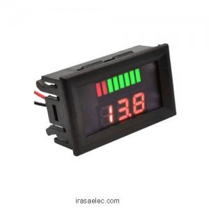 نمایشگر ولتاژ باطری 12 ولت و درصد شارژ