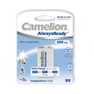 باطری 9v کتابی شارژی کملیون 200 میلی آمپر