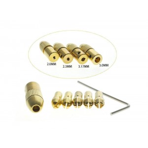 سه نظام پنج سر با قطر شافت 5mm و سایز مته 0.8 تا 3mm