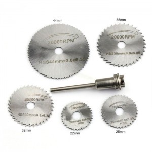 بسته تیغه 5 عددی مناسب برش فیبر- چوب- پلاستیک