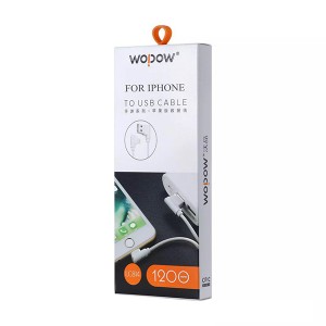 کابل شارژر 1.2 متری آيفون 90 درجه WOPOW   LC814