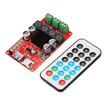 ماژول آمپلی فایر 50×2 وات استریو مبتنی بر تراشه TPA3116 با گیرنده بلوتوثی و ریموت کنترلر