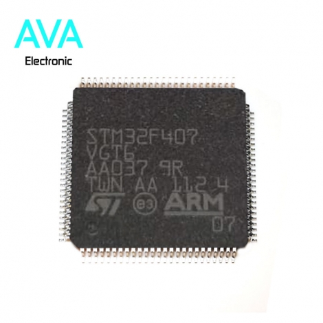 میکروکنترلر STM32F407VGT6 با فرکانس کاری 168MHz اورجینال