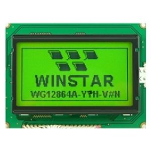 نمایشگر گرافیکی Winstar زرد 64*128 مدل WG12864A...