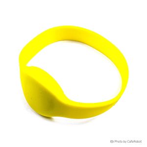 تگ دستبند RFID سیلیکونی دارای فرکانس 125KHz رنگ زرد