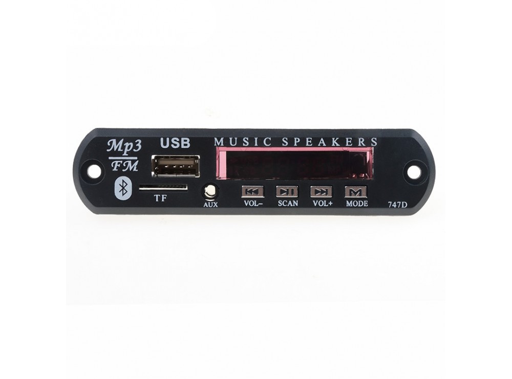 پخش کننده بلوتوثی 12V – پنلی MP3 پشتیبانی از MicroSD و USB با ریموت کنترل