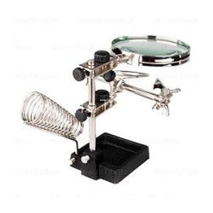 پایه هویه گیره دار و ذره بین دار بدون چراغ