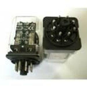 رله 12 ولت 2کنتاکت  10 آمپر 8 پایه گرد