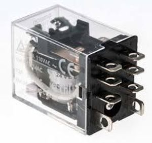 رله 24ولت 2کنتاکت 10آمپر 8 پین پهن