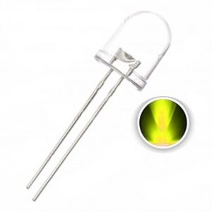 LED 10MM YELLOW شفاف