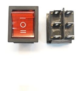 کلید راکر بزرگ 3 حالته چراغدار