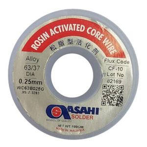 سیم لحیم 100 گرمی آساهی Asahi قطر 0.25 میلی متر