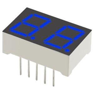 LED 7Seg 2Digits Blue 0.39″ | 00