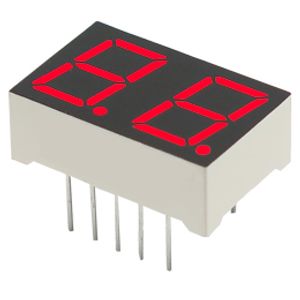 LED 7Seg 2Digits Red 0.39″ | 00