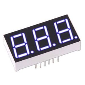 LED 7Seg 3Digits White 0.28″ | 00