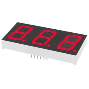 LED 7Seg 3Digits Red 0.80″ | 00