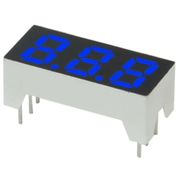 LED 7Seg 3Digits Blue 0.24″ | 00