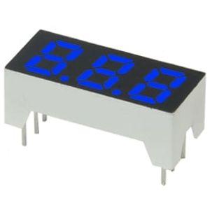 LED 7Seg 3Digits Blue 0.24″ | 00