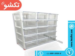 جعبه قطعات الکترونیک 15 کشو سفید بزرگ