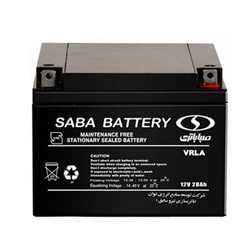 خرید باتری یو پی اس 12 ولت 28 آمپر ساعت صباباتری