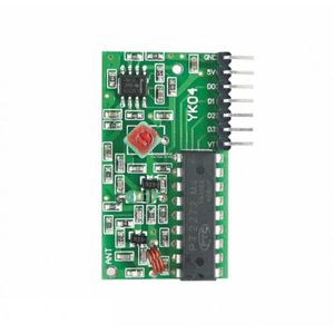 ماژول گیرنده رادیویی 433MHZ با تراشه wirleess RF receiver module PT2272-