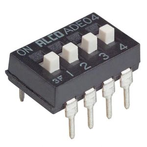 دیپ سوییچ 4 حالته 100 میلی آمپر 24 ولت ADE0404