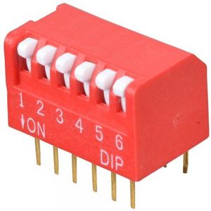 دیپ سوئیچ 6 تایی پیانویی DP-06R