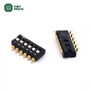 دیپ سوئیچ 6 تایی SMD - مدل DAIER DM-R06