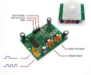 ماژول تشخیص حرکت بدن PIR - سنسور حرکت مادون قرمز HC-SR501